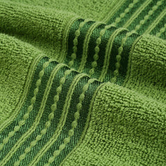 Micro Cotton Remy Basel Luxury Terry Cotton Bath Towel 550 Gsm | Super Comfortable 100% Long Staple Cotton Bath Towel (Yedra Green)