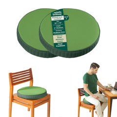 Round Chair Cushion Pad, Memory Foam Car Seat Cushion, Forest Green, King Size - 18 Inch | Hip & Back Pain Relief Sitting Pillow - Floor & Office Chair Cushion | Seat Cushion - Set Of 2
