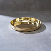 Handcrafted Brass Plate - Thali - Dinner Plate Serving Tableware | Golden Brass Non-Toxic
