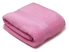 Lukzer Soft 100% Cotton Light Weight Super Absorbant Bath Towel 600 Gsm (Pink)