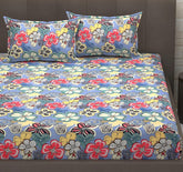 Double Bedsheet For Queen Size With Tow Pillow Cover - 72 X 72 Inches, Multicolor | All Around Elastic Fitted Breathable & Durable, Soft Touch & Perfect For All Seasons