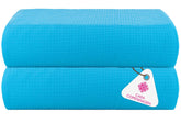 Casa Copenhagen Egyptian Cotton Exotic Hand Towel 400 Gsm (Wf Teal Blue)- 2 Pcs