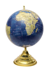 Globe Educational Globe 10 Inch Height & 8 Inch Diameter Rotating World Globe With Golden Finish Arc & Base, Home Decor, Office Decor, Gift For Students (Blue) Pack Of 1