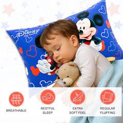 Microfiber Pillows For Bed, Soft Pillow For Sleeping, Disney Print - Blue - 16 X 24 Inch | Washable & Neck Support Pillows | For Sleeping Bedroom & Living Room, Suitable For All Sleepers