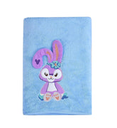 Cotton Bolls Textiles Bunny Bliss Microfiber Kids Bath Towel 350 Gsm | Quick Drying Towels For Baby Towel (Blue)