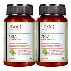 Jiva Amla Tablets 500mg 100% Pure Herbs Used, Rich In Vitamin C, Protects Against Free Radicals | Rich In Antioxidants, Improves Digestion, Enhances Vision | 120 Tablet 200gm Each Pack Of 2