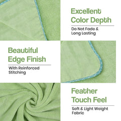 Urbanleaf Microfiber Large Bath Towel Quick Dry Super Absorbent Bath Towel | Towel For Bath, Travel, Gym, Beach, Pool & Yoga (Pista Green)