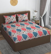 Queen Size Double Bedsheets With 2 Pillow Cover - Size 72 X 72 X 10 Inches, Multicolor | All Around Elastic Fitted - Lightweight, Soft & Comfortable