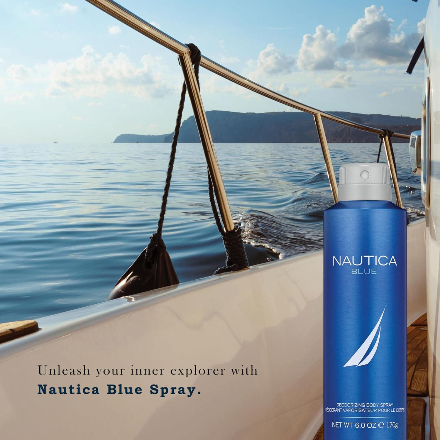 Nautica Blue Deodorizing Body Spray 170gm 6.0 Oz. Men Fragrance | Long Lasting Nautica Blue Deodorizing Body Spray 170gm 6.0 Oz. Men Fragrance | Long Lasting