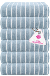 Casa Copenhagen Egyptian Cotton Ecstatic Hand Towel 740 Gsm (Dusty Blue)- 6 Pcs