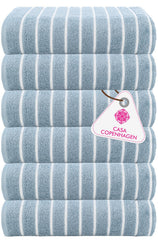 Casa Copenhagen Egyptian Cotton Ecstatic Hand Towel 740 Gsm (Dusty Blue)- 6 Pcs
