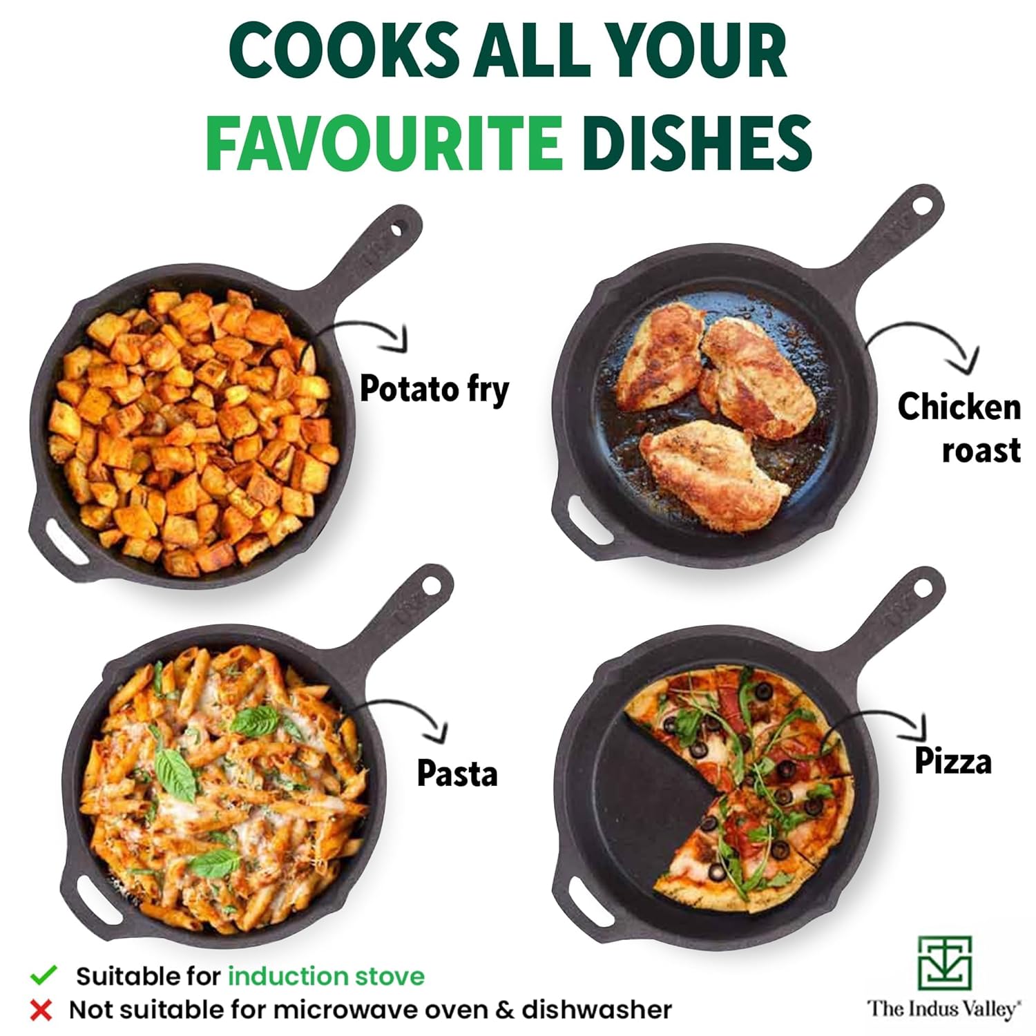 Pre-Seasoned Black Cast Iron Fry Pan Or Skillet With Long Handle - Medium, 25cm, 9.8 Inch,1.6 Ltr, 2.4 Kg | Induction Friendly, Nonstick Fish Fry Pan,100% Pure & Toxin Free, No Chemical Coating Pre-Seasoned Black Cast Iron Fry Pan Or Skillet With Long Handle - Medium, 25cm, 9.8 Inch,1.6 Ltr, 2.4 Kg | Induction Friendly, Nonstick Fish Fry Pan,100% Pure & Toxin Free, No Chemical Coating