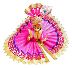 Laddu Gopal Idol, Petal Murti With Dress Combo, Kanha Ji, Golden, Brass Idol - Medium Size, Handmade, Occasion & Festival, Home Décor, Lord Krishna, Thakur Ji Statue, God Idol