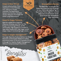 Natural Dried Figs Afghani Anjeer By GreenFinity 750gm, (250gm*3) Each | Natural Sweet Flavor Anjeer Dry Fruits Anjeer Jar | 8.8 Ounce Each