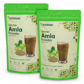 Krshak Amla Powder Pure Dried Amla Fruit Powder Enhance Hair, Skin & Health Naturally, Food Grade Seedless Fine Powder, Non - Gmo, Vegan & Preservative Free | 100gm 0.2lbs Each Pack Of 2