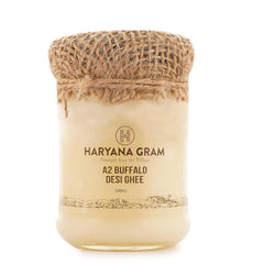 Pure A2 Buffalo Desi Ghee By Haryana Gram | Rich In Vitamin A, D & Minerals Healthy Desi Ghee Good For Bones Health | (100ml) 3.3 Ounce | Jar Pack