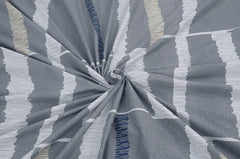 King Size Bedsheet With 2 Pillow Covers - 110 X 108 Inches, Grey & Blue | Ideal For House, Guest House, Hotel | Soft & Comfortable Sleep Experience