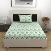 1 Single Bedsheet With 1 Pillow Cover - 57 X 87 Inches, Multicolor | Skin Friendly Fabric For Everyday Use - Soft, Breathable & Comfortable Sleeping