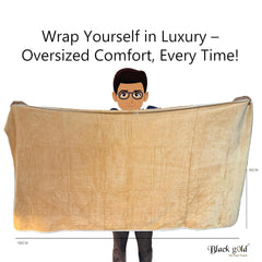 Black Gold Ultra Soft Bath Towel 500 Gsm | Premium Microfiber, Quick Dry, Highly Absorbent, Oversized Bath Towel Pool, Spa, Travel & Hotel Use (Beige)