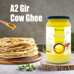 Pure Organic Gir Cow Ghee By Youshuddham | Traditional Bilona Method Desi Ghee For Overall Health | (1 Litre) 33.8 Ounce | Jar Pack