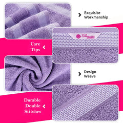 Casa Copenhagen Egyptian Cotton Waffle Large Size Bath Towel 500 Gsm (Purple Rose)