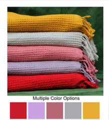 Patvy Bath Towels 500 Gsm | 100% Cotton Waffle Weave Large Size Towels Quick Absorption & Faster Drying Bath Towel For Women & Men | Pack Of 1 (Brick)