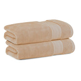 Himeya Bamboo Bath Towel 1200 Gsm | Ultra Absorbent 3x Softer Than Cotton Towels | Pack Of 2 - Golden Beige
