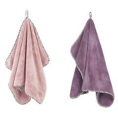 Spread Spain Microfiber Hand Towel 400 Gsm | Super Soft & Highly Absorbent Hand Towel For Gym & Workout Towels - Rose & Fashion Fruit (Pack Of 2)