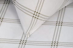 Fitted 1 Single Size Bedsheet With 1 Pillow Cover - Size 36 X 78 Inches, White & Beige | Luxury Soft Sheet, Lightweight & Breathable Bedsheet