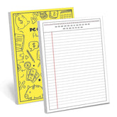 A4 Size, Pads, Writing Notepads, 50 Single Side Ruled & Unruled Sheets Per Pad, Pads, White, 1Pc