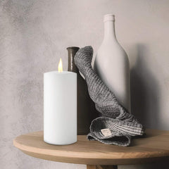 WHITE PILLAR CANDLE UNSCENTED | BURNING TIME 90 HOURS | ROUND CANDLE