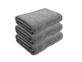 Black Gold The Finer Touch Oversized Microfiber Bath Towel 1800 Gsm | Soft Quick-Dry Microfiber Towel For Men & Women (Grey)- Pack Of 3