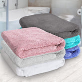 Heelium Bamboo Bath Towel Soft Super Absorbent 600 Gsm - Pack Of 6 (Grey, Teal, White, Iris, Peach & Light Grey)
