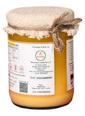 Natural A2 Gir Cow Bilona Ghee By Krushang | Traditionally Hand Churned Bilona Method Healthy Pure Desi Ghee Helps In Bones Health | (500ml) 16.9 Ounce | Jar Pack