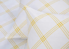 Single Bedsheet Cotton With 1 Pillow Cover - 55 X 88 Inches, White (Yellow Pattern) | Lightweight, Soft & Breathable - Perfect For Gifting On Weddings Bedsheet