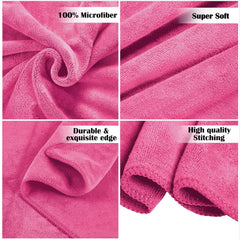 Sassoon Venir Microfiber 2 Piece Hand Towels 450 Gsm | Absorbent & Quick Dry Multipurpose Hand Towels (Coral Pink)