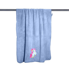 Maxoshine Microfiber Kids Bath Towels 400 Gsm | Quick Dry Super Absorbent Super Soft Bath Towel For Babies Toddler-Baby Towel - Blue (Unicorn Design)