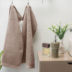 Spread Spain Resort Luxury Cotton Hand Towel 750 Gsm Maximum Softness & Absorbency, Ultra-Durable For Luxury Hotel & Spa Quality Hand Towel- Cobble Stone (2 Piece)