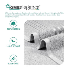 Home Elegance Comfort Living Hand Towel 200 Gsm (Ice Grey)- Pack Of 2