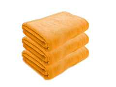 Black Gold The Finer Touch Oversized Microfiber Bath Towel 1800 Gsm | Soft Quick-Dry Microfiber Towel For Men & Women (Yellow)- Pack Of 3