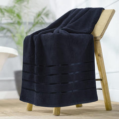 Spread Spain 100% Cotton Bath Towels 600 Gsm | Roman Bath Towel Large Size Soft, Fluffy & Absorbent - Black