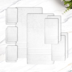 Trident Soft Comfort Air Rich Bath Towels 500 Gsm | 100% Cotton Towel, Super Soft, Highly Absorbent 12 Pieces (White)
