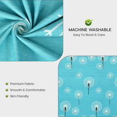 Bedsheet For Double Bed Queen Size With 2 Pillow Cover - 100 X 100 Inches, Turquoise | Perfect For Gifting On Weddings Bedsheet