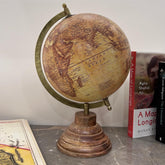 Antique World Globe 8 Inch For Birthday Gift, Showpiece, Kids Room Decor, Office Table, Cafe & Studio Decoration - Multicolor Texture, Pack Of 1