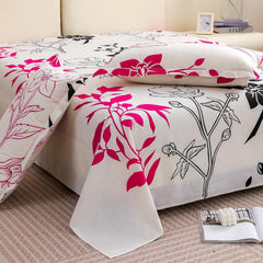 King Size Bedsheet With 2 Pillow Covers - 88 X 106 Inches, Pink & Black | Summer Breathable & Wrinkle Free | Bedsheet Long Lasting & Soft To Touch