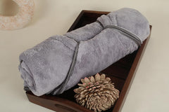 Hanker Velvet Touch Microfiber Bath Towel 600 Gsm | Ultra-Soft & Plush, Instant Dry Technology Large Size Bath Towel (Dark Gray)