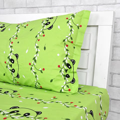 1 Single Bedsheet With 1 Pillow Cover - 57 X 87 Inches, Light Green | Skin Friendly Fabric For Everyday Use - Soft, Breathable & Comfortable Sleeping
