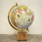 Antique Home Decor World Map Globe For Students & Kids Learning, Gifting, Showpiece, Geography | Multicolor, Diameter - 8 Inch, Pack Of 1