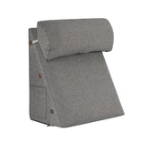Adjustable Wedge Pillow, Prevents Acid Reflux & Snoring, Bed Pillow, Grey | Made Memory Foam Pillow, Microfiber For Neck & Back Head Support | Soft Washable Cover, Multipurpose Use