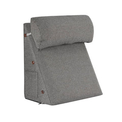 Adjustable Wedge Pillow, Prevents Acid Reflux & Snoring, Bed Pillow, Grey | Made Memory Foam Pillow, Microfiber For Neck & Back Head Support | Soft Washable Cover, Multipurpose Use